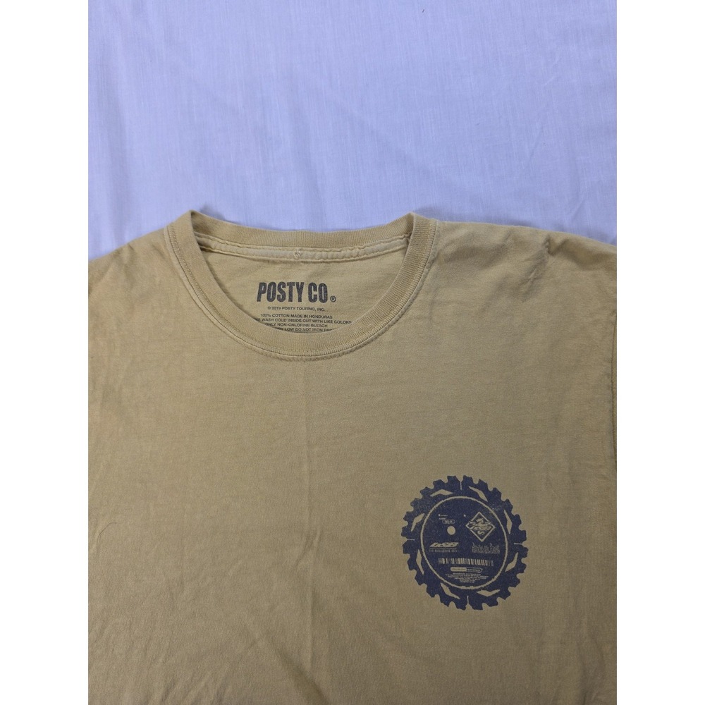 Posty Co Shirt Mens Small Yellow Post Malone Beerbongs Bentleys Graphic Tee